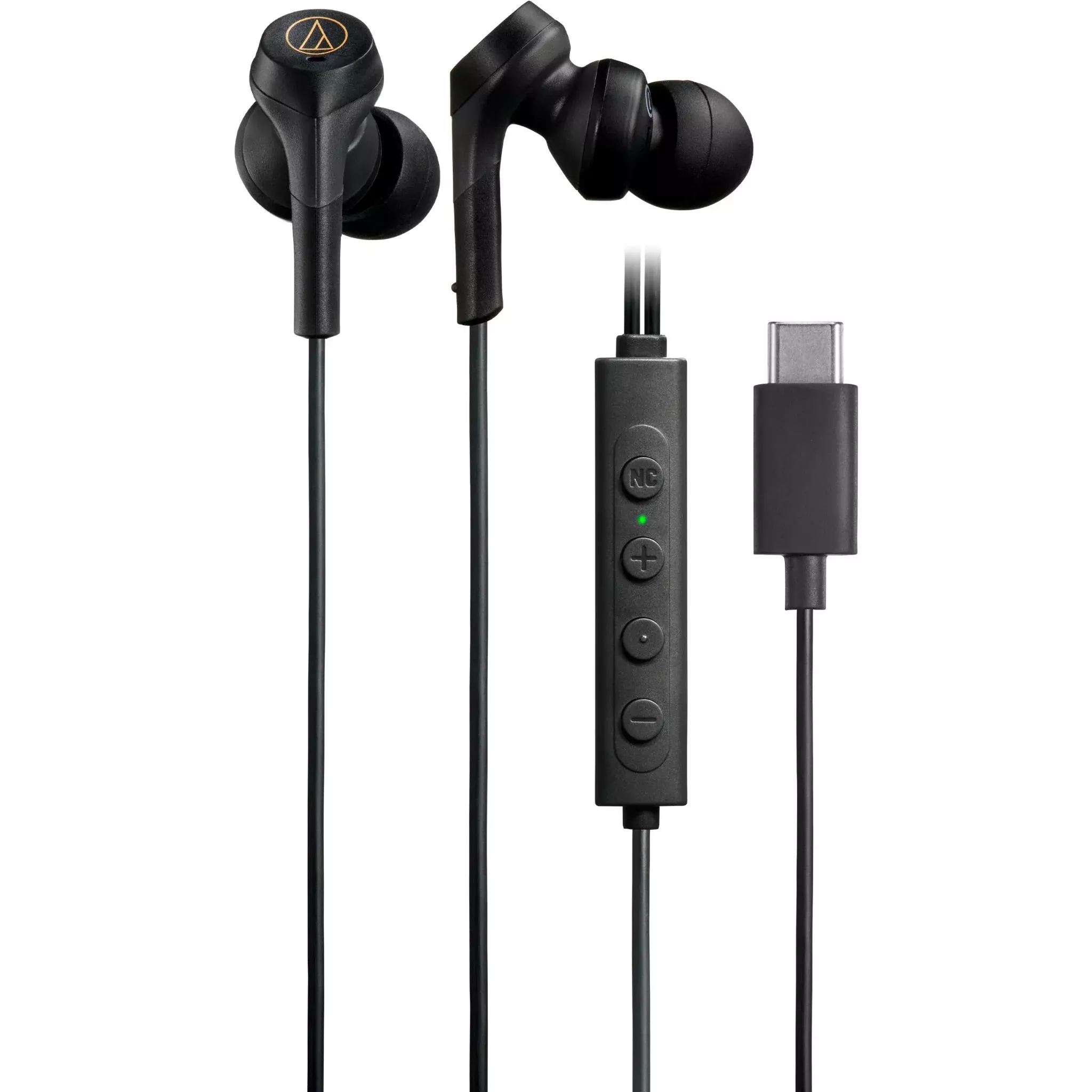 Audio-Technica USB-C Wired Noise Cancelling In-Ear Headphones (Black)