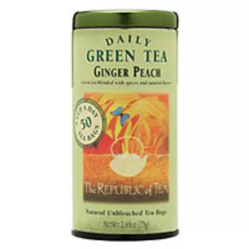 . Daily Green Tea Bags • Ginger Peach