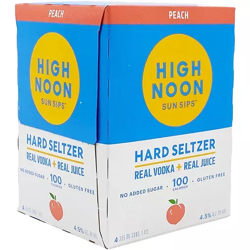 High Noon Sun Sips Peach Vodka & Soda 4pk