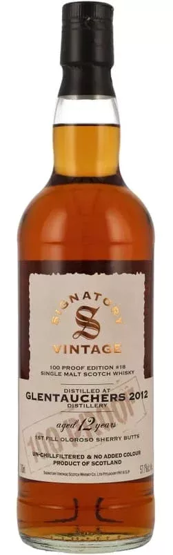 Signatory Glentauchers 12 Year Old 100 Proof